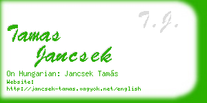 tamas jancsek business card